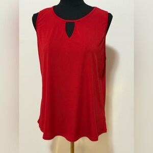 Chic Scarlet Sleeveless Tank Top